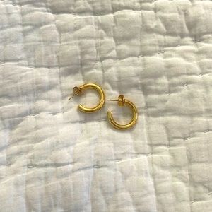 24 carrot gold dipped hoops